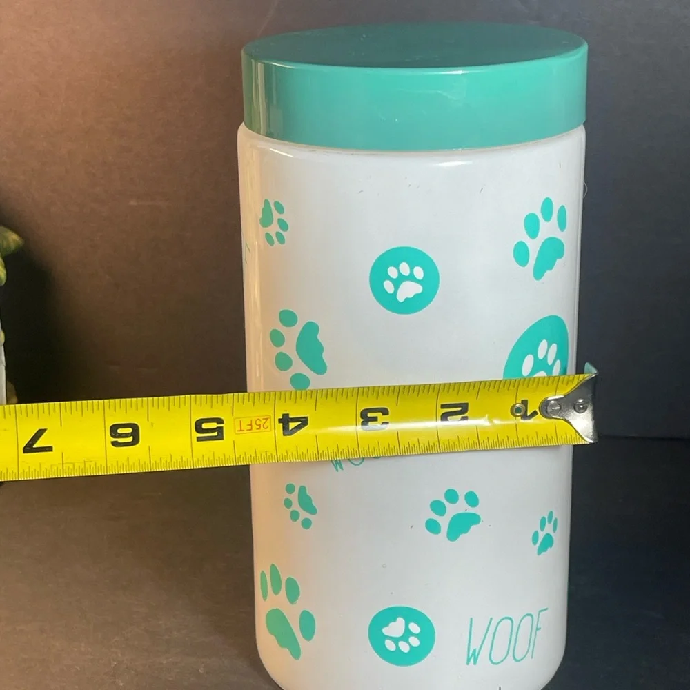 8.75” Tall Glass Cat Treat Container